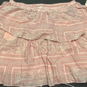 Universal Thread Peach Paisley A-Line Skirt